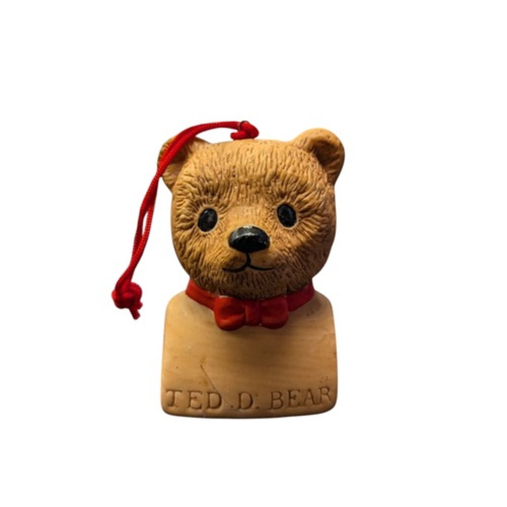 1983 Department 56 Ceramic Ted D. Bear Ornament